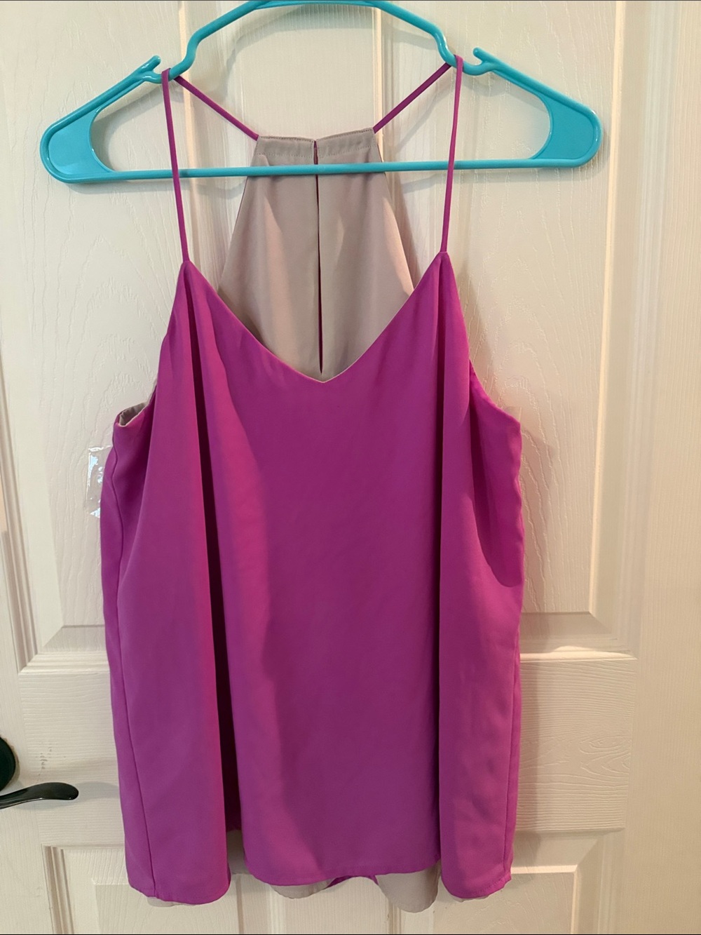 Women's Magenta Spaghetti-Strap Cami Top